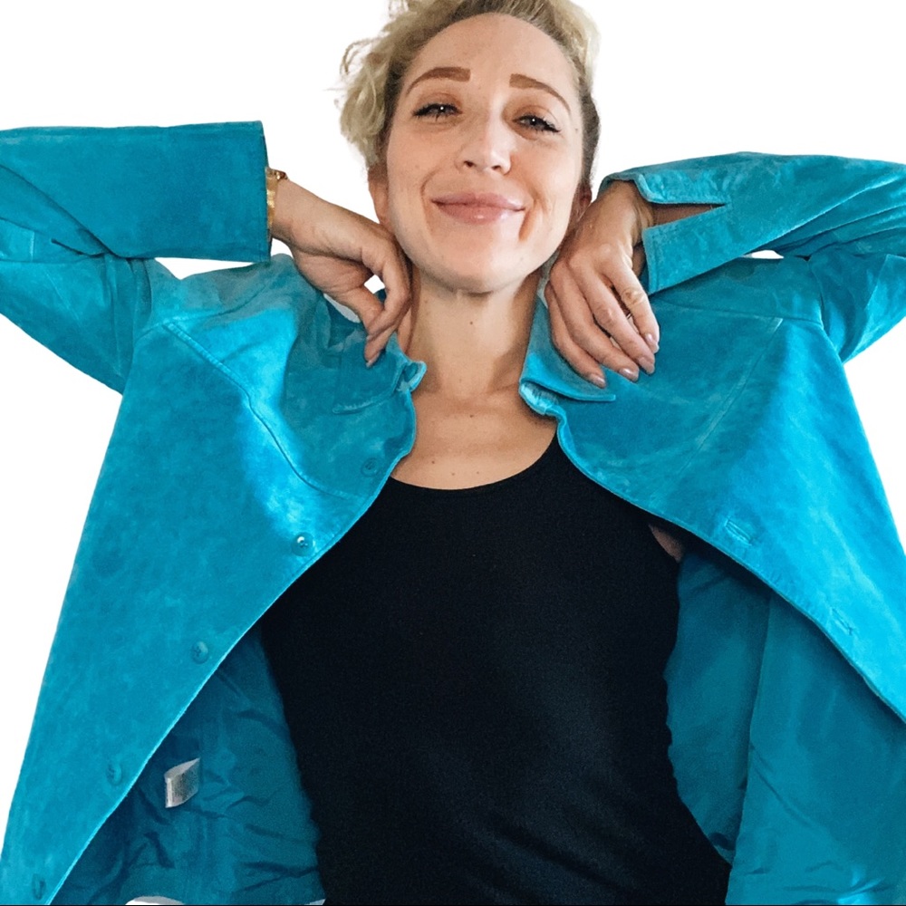 Pendleton Turquoise Suede Jacket